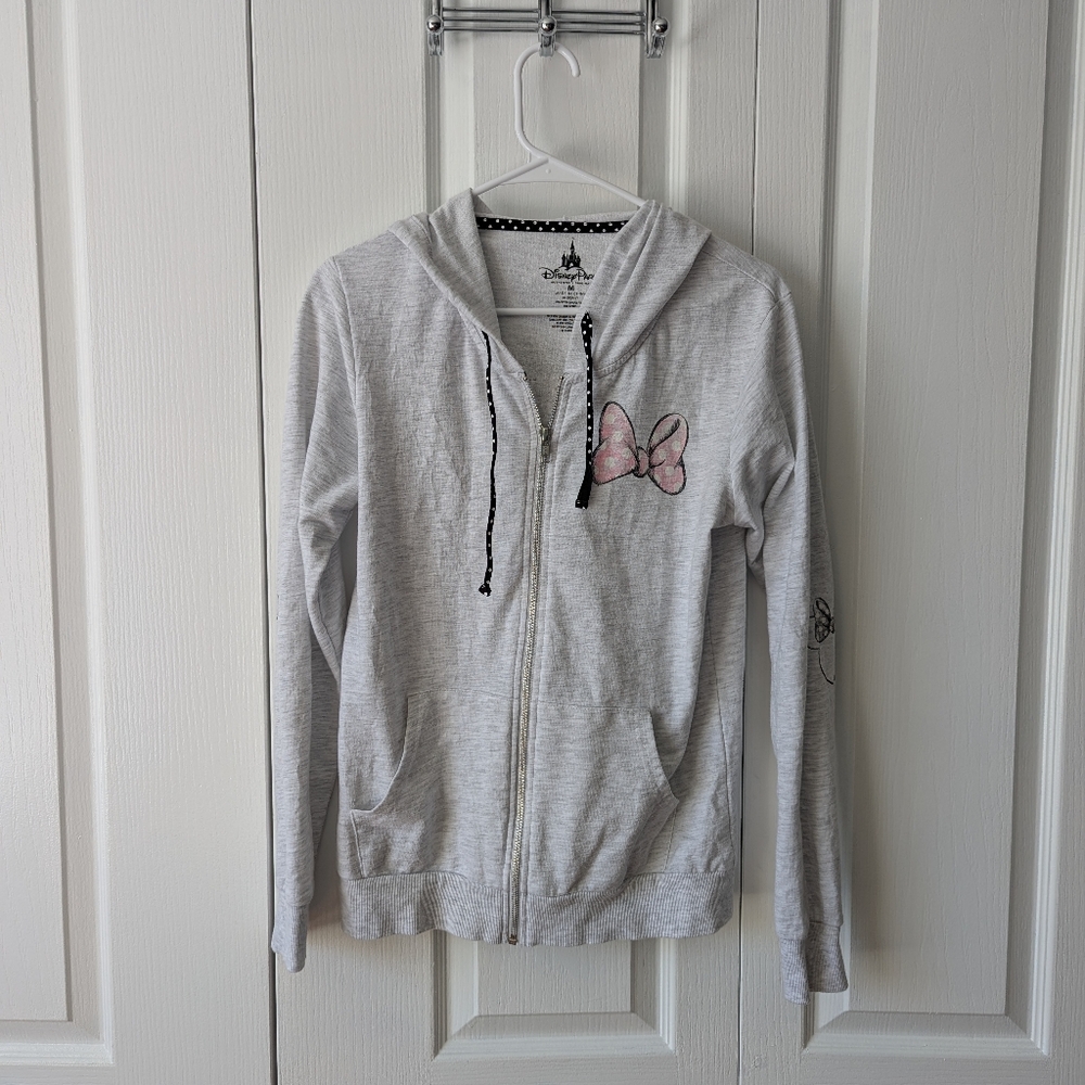 Women's Disney lightweight hooded sweatshirt, Minnie Mouse elbows size Medium